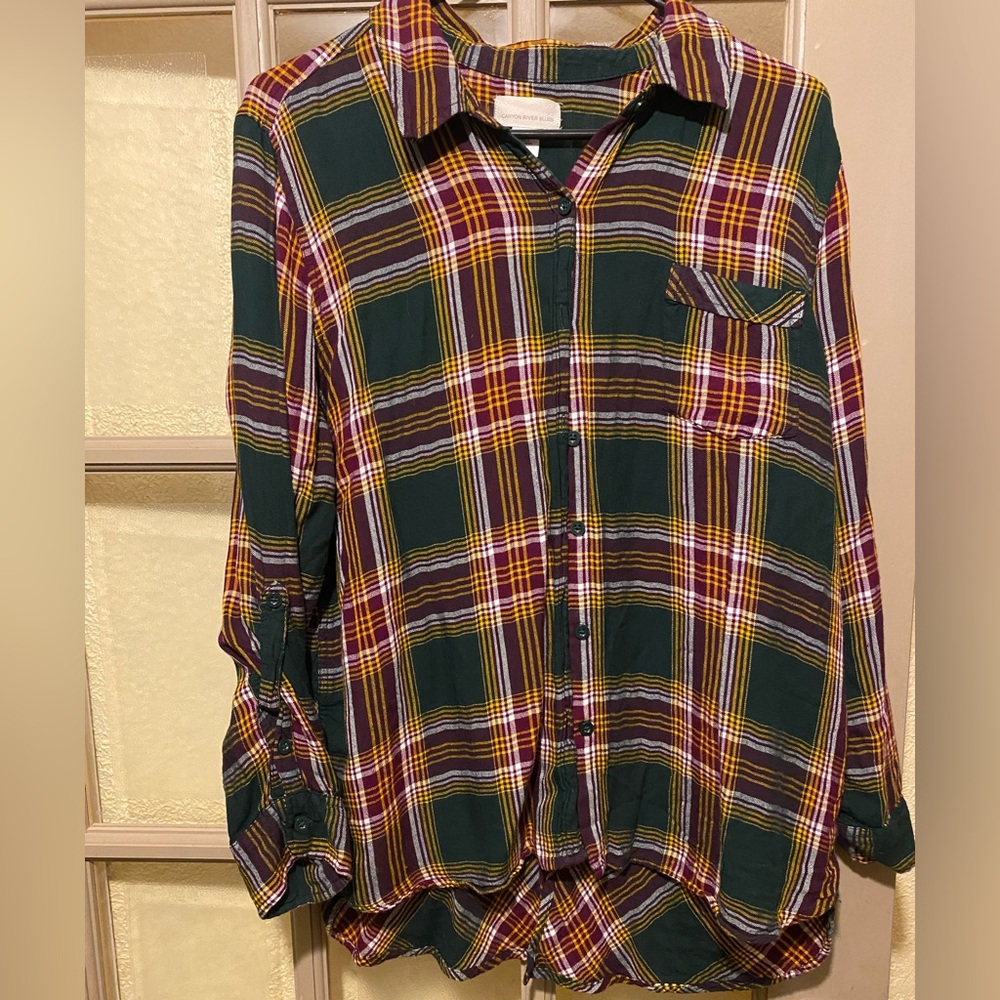 Plaid button down